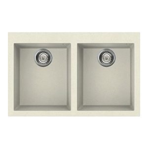 Lavello Smeg VZ3434P 2 vasche 79x50 cm colore panna