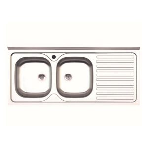 Lavello appoggio 50 series 120x50 cm 2 vasche SA127 destro