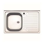 Lavello appoggio 80x50 SA216  1 vasca e gocciolatoio destro