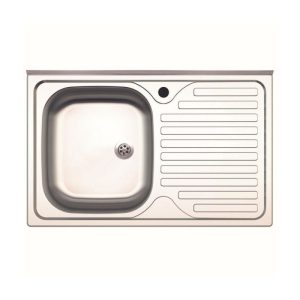 Lavello appoggio 80x50 SA216  1 vasca e gocciolatoio destro