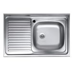 Lavello appoggio 80x50 SA216 1 vasca e gocciolatoio sinistro