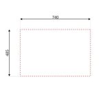 Lavello da incasso SA233 1 vasca 76x50.5 cm. inox