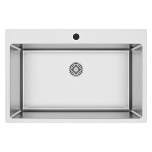 Lavello da incasso SA233 1 vasca 76x50.5 cm. inox
