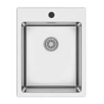 Lavello da incasso SA349 1 vasca 39x50.5 cm. inox