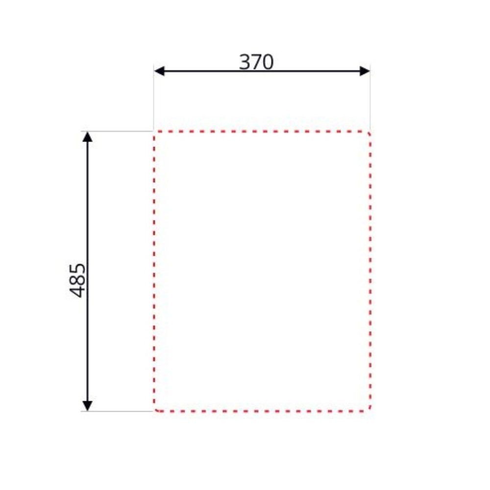 Lavello da incasso SA349 1 vasca 39x50.5 cm. inox