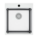 Lavello da incasso SA381 1 vasca 45x50.5 cm. inox