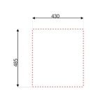 Lavello da incasso SA381 1 vasca 45x50.5 cm. inox