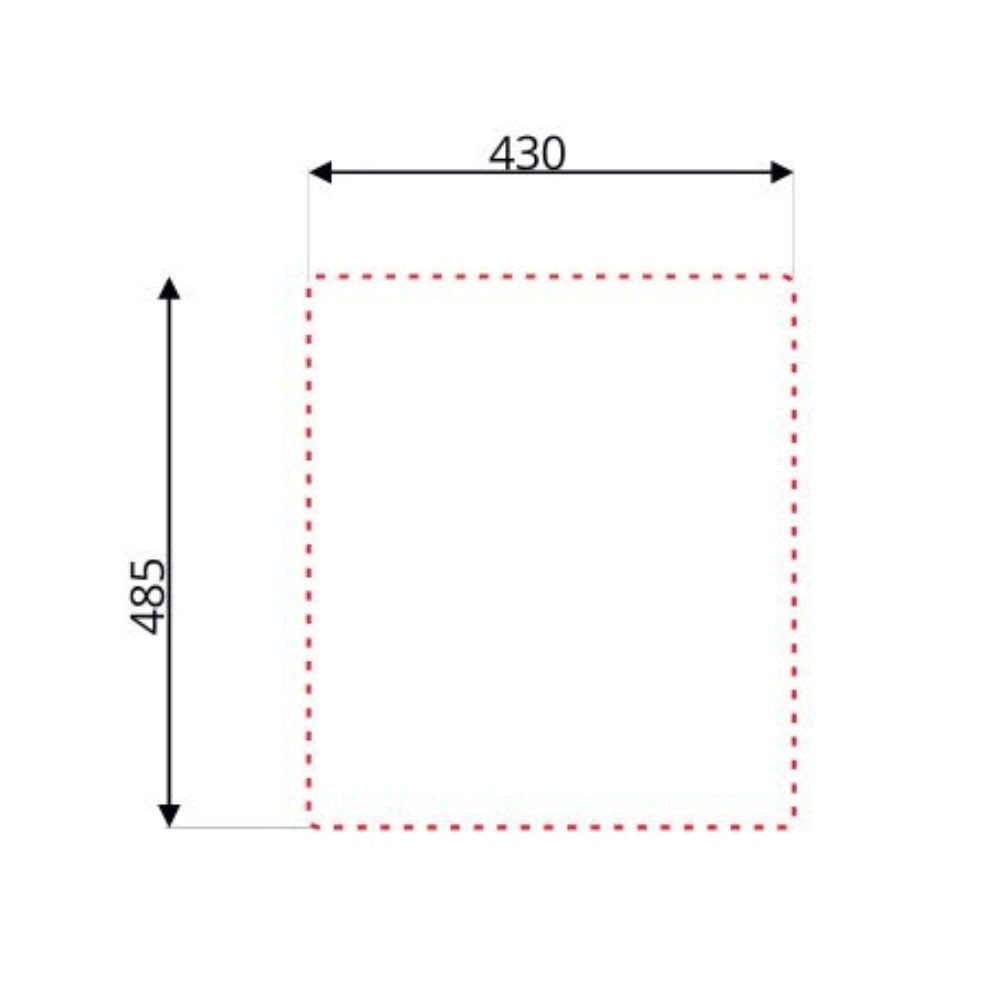 Lavello da incasso SA381 1 vasca 45x50.5 cm. inox