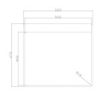 Lavello da incasso SA383 1 vasca 55x50.5 cm. inox