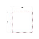 Lavello da incasso Samet monostampo SA179 1 vasca inox 41x44 cm.