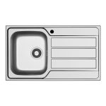 Lavello da incasso Tirreno861 con 1 vasca sinistra con gocciolatoio destro inox