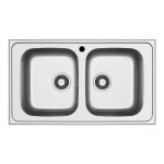 Lavello da incasso Tirreno862 2 vasche 86x50 inox
