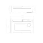 Lavello incasso SA3541 una vasca 75x45 cm. completo di accessori trattamento PVD acciaio nero