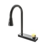 Lavello incasso SA3541 una vasca 75x45 cm. completo di accessori trattamento PVD acciaio nero