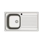 Lavello incasso cucina MP861VDX acciaio 86x50 cm una vasca e gocciolatoio destro