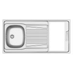 Lavello monoblocco reversibile Indiano120 1 vasca con foro per piano cottura da 30 cm. inox