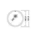 Lavello rotondo diametro 43,5 cm Rondo' ec192