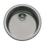 Lavello tondo Smeg 10I3PN 43.5 cm PVD acciaio nero