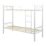 Letto a castello Wind con struttura in metallo bianco