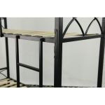 Letto a castello Wind con struttura in metallo nero