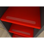 Letto a soppalco 5000 con postazione gamer reversibile antracite rosso