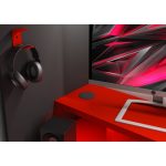 Letto a soppalco 5000 con postazione gamer reversibile antracite rosso