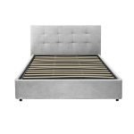 Letto matrimoniale Ascoli contenitore in tessuto Enjoy 20 grigio chiaro