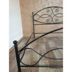Letto matrimoniale Narciso ferro battuto nero argento