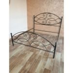 Letto matrimoniale Narciso ferro battuto nero argento