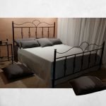 Letto matrimoniale Primula ferro battuto nero oro