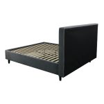 Letto matrimoniale Snello con rete fissa in tessuto Ash grigio