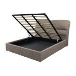 Letto matrimoniale Sofaback contenitore in tessuto Enjoy 03 taupe