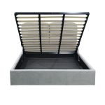 Letto matrimoniale Sofaback contenitore in tessuto Enjoy 20 light grey