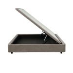 Letto matrimoniale Sommier 160x190 con contenitore in tessuto Enjoy 03 taupe