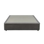 Letto matrimoniale Sommier 160x190 con contenitore in tessuto Towel grigio chiaro