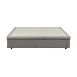 Letto matrimoniale Sommier 160x190 con contenitore in tessuto Towel grigio chiaro