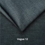 Letto matrimoniale Wilma imbottito con contenitore in tessuto Vogue 12 blu pacific