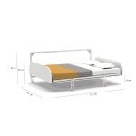 Letto matrimoniale a scomparsa Simple con apertura orizzontale bianco