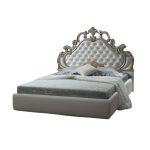 Letto matrimoniale barocco Aleksandra bianco contenitore