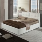 Letto matrimoniale con contenitore Melia bianco