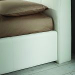 Letto matrimoniale con contenitore Melia bianco