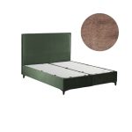 Letto matrimoniale contenitore Frame velluto tortora