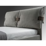 Letto matrimoniale contenitore Grenoble nabuk grigio