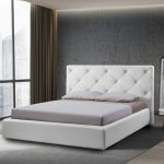 Letto matrimoniale contenitore Kassandra testiera capitonnè ecopelle bianco