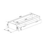 Letto singolo 1004 Blanco con cassettone estraibile
