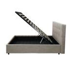 Letto singolo Ascoli contenitore in tessuto Enjoy 03 tortora