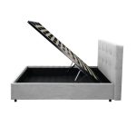 Letto singolo Ascoli contenitore in tessuto Enjoy 20 grigio chiaro