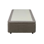 Letto singolo Sommier 80x190 con contenitore in tessuto Enjoy 03 taupe