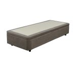 Letto singolo Sommier 80x190 con contenitore in tessuto Enjoy 03 taupe