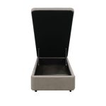 Letto singolo Sommier 80x190 con contenitore in tessuto Enjoy 03 taupe